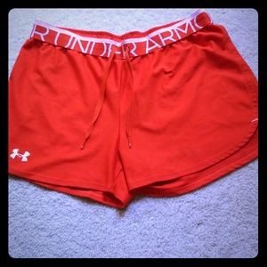 UA Mint Condition Red Shorts